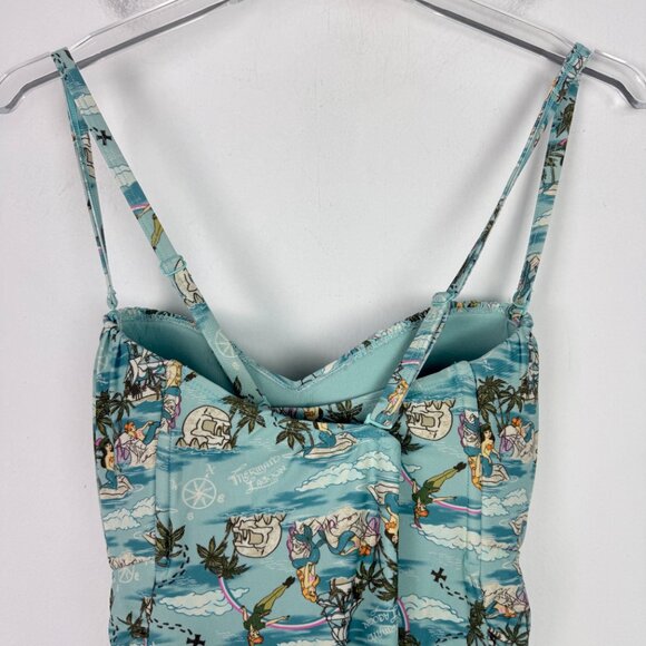 Disney Peter Pan Mermaid Lagoon Retro Swimsuit One Piece Plus Size 0X EUC - Picture 12 of 16